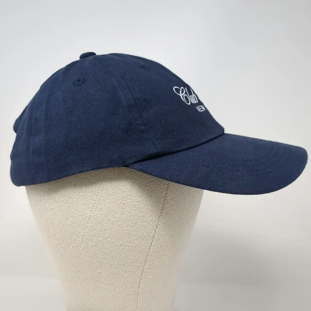 Club Lux New York Blue One Size Baseball Cap Hat Slideback Strapback Embroidered
